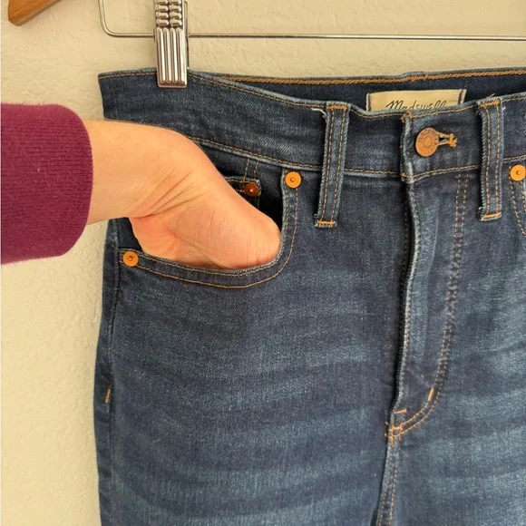 27 Tall Madewell Skinny Flare Dark Blue Flare Jeans